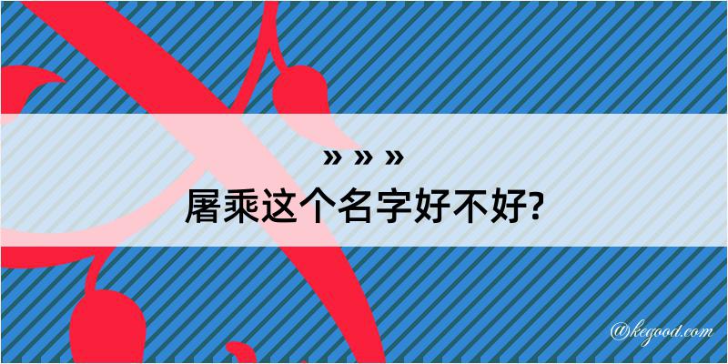 屠乘这个名字好不好?