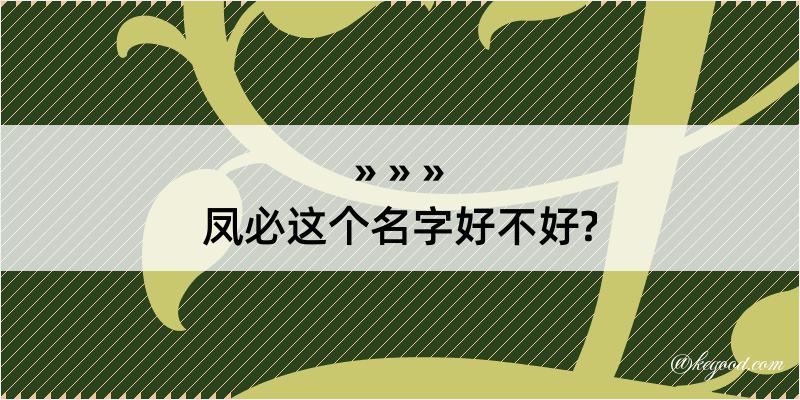 凤必这个名字好不好?