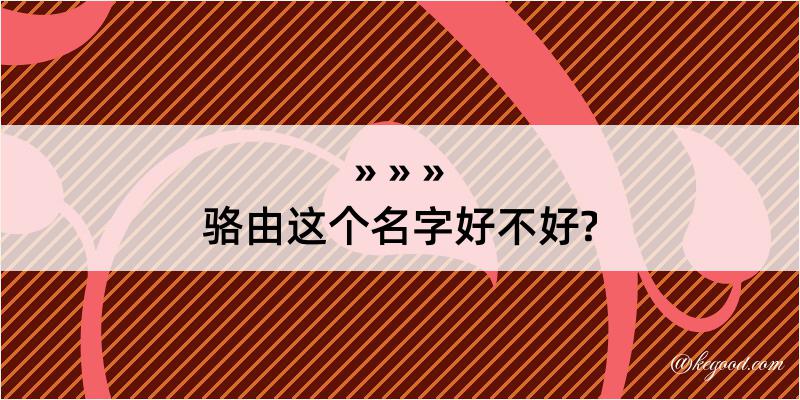 骆由这个名字好不好?