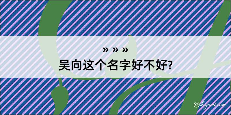 吴向这个名字好不好?