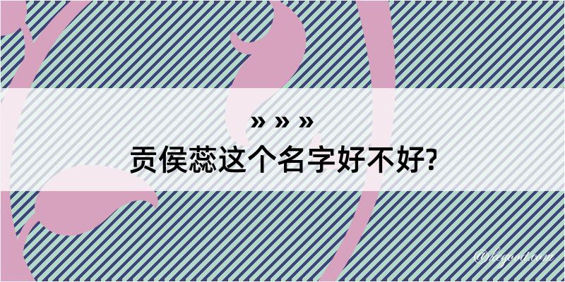 贡侯蕊这个名字好不好?