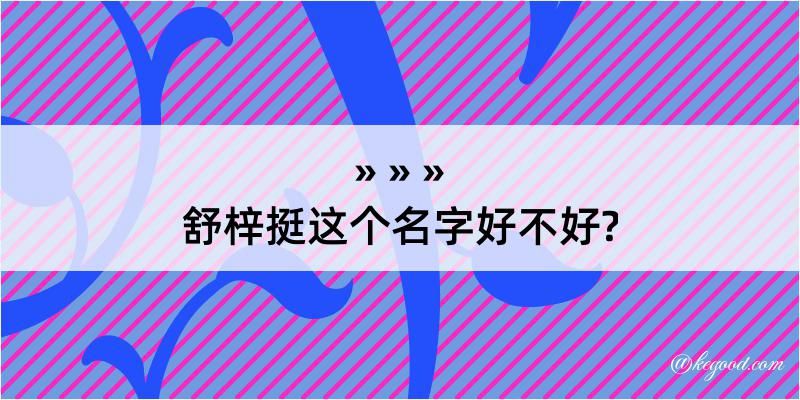 舒梓挺这个名字好不好?