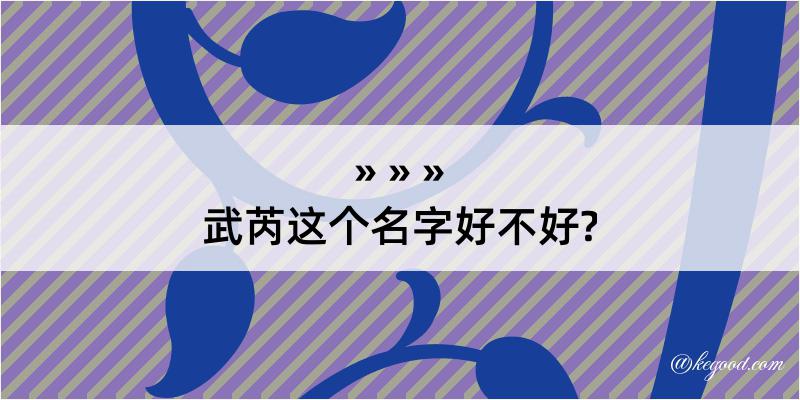 武芮这个名字好不好?