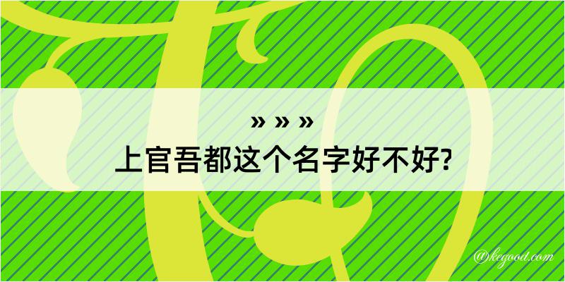 上官吾都这个名字好不好?